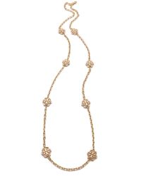 Tory Burch Walter Rosary Necklace in Metallic - Lyst