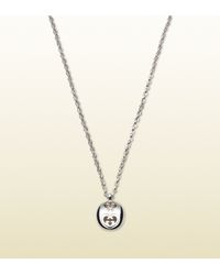 Gucci Metallic Heart Shaped Interlocking G Pendant Necklace