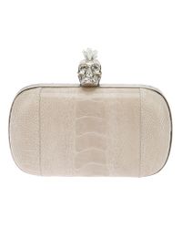 Alexander McQueen | White Punk Skull Clutch | Lyst