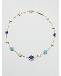 Marco Bicego | Blue Lapis Turquoise and 18k Yellow Gold Necklace | Lyst