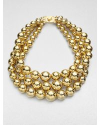 Michael Kors | Metallic Nested Bead Necklace | Lyst