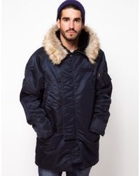 Pepe Jeans Pepe Heritage Hooded Parka in Navy (Blue) for Men | Lyst