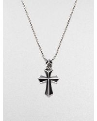 Stephen Webster | Metallic Silver/onyx Cross Pendant for Men | Lyst