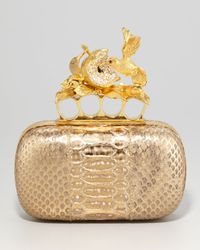 alexander mcqueen gold bag