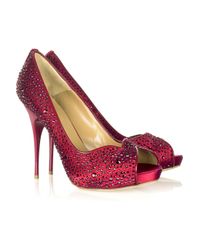 crystal embellished platform heels
