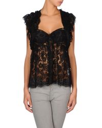 Dolce Gabbana Top In Black Noir Lyst