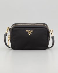 Prada Tessuto Small Cross-Body Bag in Black (nero) | Lyst  