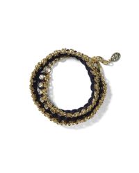 Club Monaco | Brown Crystal Thread Bracelet | Lyst