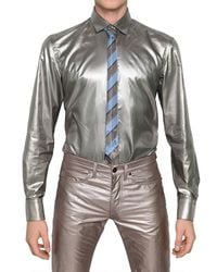 Lanvin Fluid Metallic Nylon Shirt for men