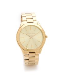 Michael Kors | Gold Slim Runway Watch | Lyst