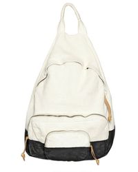 Officine Creative Natural Painted Leather Backpack for men