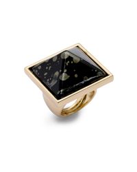 Kenneth Jay Lane | Metallic Pyramid Ring | Lyst