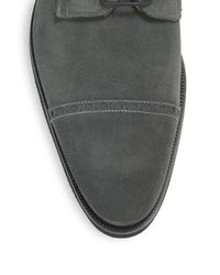Saks Fifth Avenue | Gray Suede Oxford Shoes for Men | Lyst