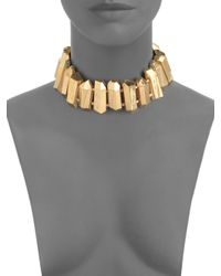 Roberto Cavalli | Metallic Abstract Rectangle Choker | Lyst