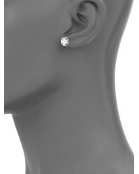 CZ by Kenneth Jay Lane | Metallic Medium Crystal Stud Earrings | Lyst