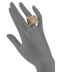 Judith Leiber | Metallic Swarovski Crystal Christo Ring | Lyst