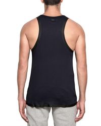 Adidas SLVR | Blue Cotton and Silicon Tape Tank Top for Men | Lyst