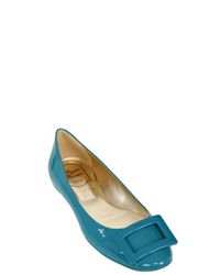 roger vivier blue flats