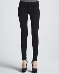 J Brand | Black Midrise Skinny Ankle Jeans | Lyst
