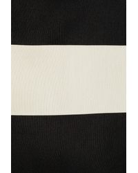 Lanvin Striped Cottonblend Sheath Dress in Natural (Black) - Lyst