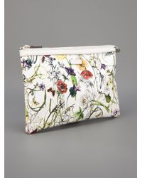 gucci floral clutch bag
