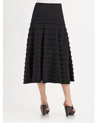 Catherine Malandrino | Black Layer Knit Skirt | Lyst