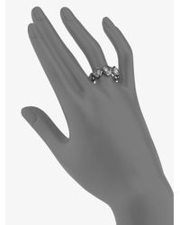 Ippolita | Metallic Clear Quartz Diamond Blackened Sterling Silver Ring | Lyst