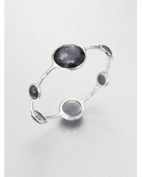 Ippolita | Metallic Round Hematite Doublet Sterling Silver Bangle Bracelet | Lyst