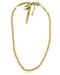 Parronchi | Yellow Cashmere Pearl Necklace | Lyst