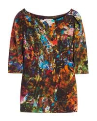 Erdem | Multicolor Arleen Printed Silk Top | Lyst