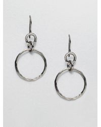 Ippolita | Metallic Blackened Sterling Silver Diamond Link Earrings for Men | Lyst