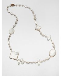 Stephen Dweck | Metallic Freshwater Pearl and Motherofpearl Necklace | Lyst