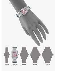 Cartier | Metallic Tank Francaise Small Pink Mother-of-pearl & Stainless Steel Bracelet Watch | Lyst