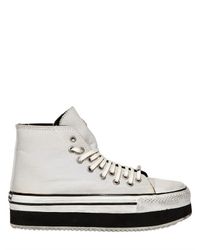 Black Dioniso Natural 50mm Canvas Wedge Sneakers