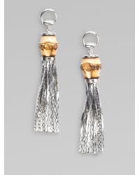 gucci bamboo earrings silver