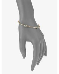 Ippolita | Metallic 18k Gold Milky Aquamarine Station Bangle Bracelet | Lyst