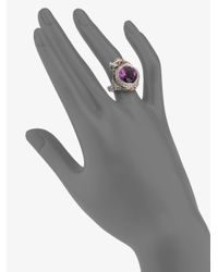 John Hardy | Metallic Amethyst Diamond Dragon Ring | Lyst
