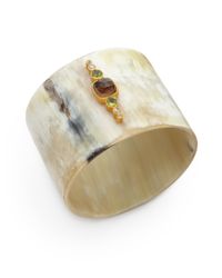 Kevia | Natural Gem Horn Bangle | Lyst