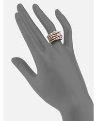 Marco Bicego | Metallic Diamond 18k Yellow Gold Multiband Ring | Lyst