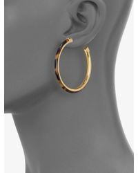 Michael Kors | Metallic Tortoise Print Hoop Earrings | Lyst