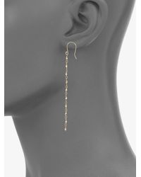 Mizuki | Metallic 14k Yellow Gold Chain Earrings | Lyst