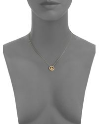 Sydney Evan | Metallic Diamond Peace Sign Pendant Necklace | Lyst