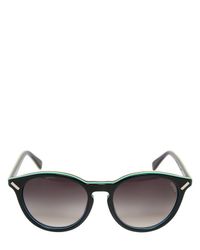KENZO Black Rounded Two Tone Acetate Sunglasses