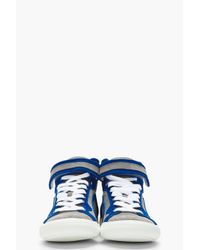 navy blue and grey shoes