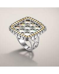 John Hardy | Metallic Small Square Ring | Lyst