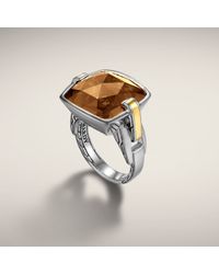 John Hardy | Brown Large Square Ring | Lyst