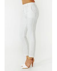 nasty gal white joggers
