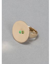 Helena Rohner - Metallic Gr16l Single Glass Bead On Round Ring - Lyst