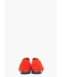 PS by Paul Smith Red Dip Dyed Suede Wingtip Miller Brogues for Men 