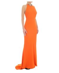 alexander mcqueen orange dress